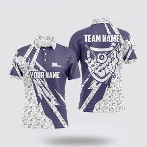 Billiard Polo Shirts, 8 Ball Pattern Purple&hellip;