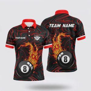 Billiard Polo Shirts, 8 Ball Pool Fire&hellip;
