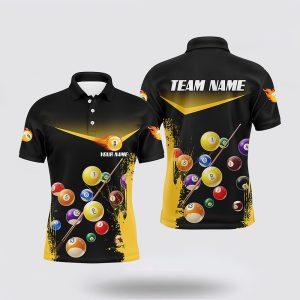 Billiard Polo Shirts, 9 Ball Abstract Grunge&hellip;
