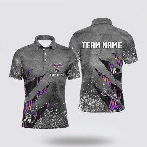 Billiard Polo Shirts, Ball 8 Grey Grunge&hellip;