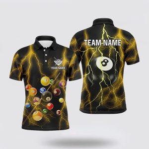 Billiard Polo Shirts, Ball 8 Yellow Thunder&hellip;