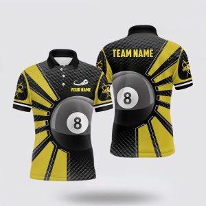 Billiard Polo Shirts, Billiard 8 Ball Yellow&hellip;