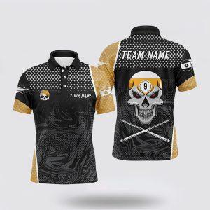Billiard Polo Shirts, Billiard 9 Ball Skull&hellip;