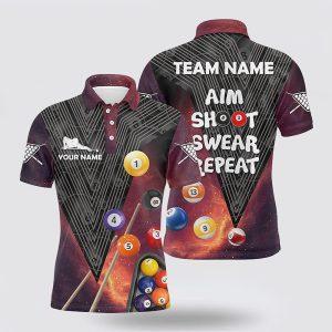 Billiard Polo Shirts, Billiard Aim Shoot Swear&hellip;