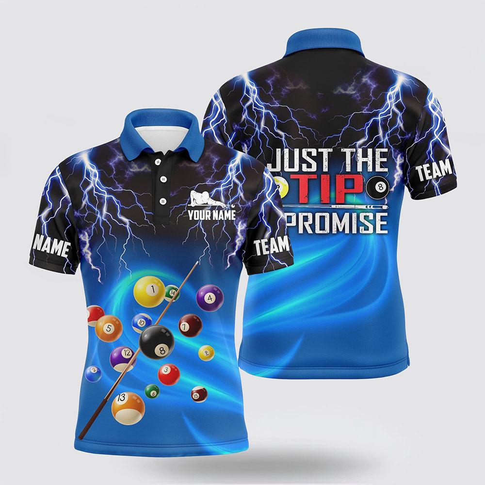 Billiard Polo Shirts, Billiard Just Tip I Promise Billiard Balls Pool Player 3D Polo Shirts, Billiard Shirt Designs