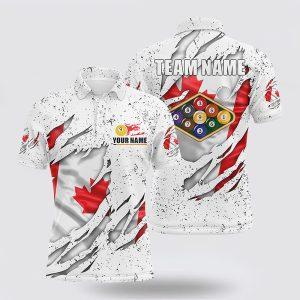 Billiard Polo Shirts, Billiards Balls Canadian Flag&hellip;