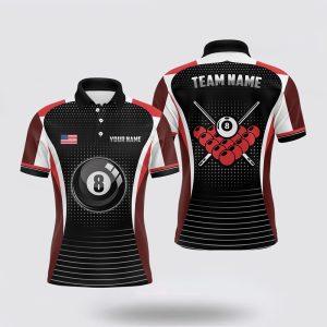 Billiard Polo Shirts, Black Red Billiard Jerseys&hellip;