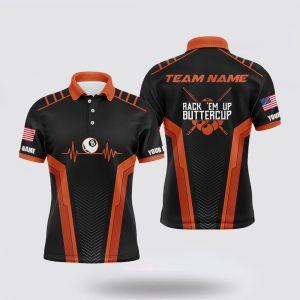 Billiard Polo Shirts, Funny Heartbeat Billiard Rack’Em&hellip;