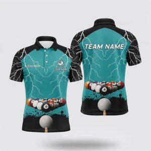 Billiard Polo Shirts, Green Lightning 8 Ball,&hellip;