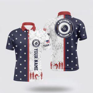 Billiard Polo Shirts, Patriotic USA Flag, Billiard&hellip;