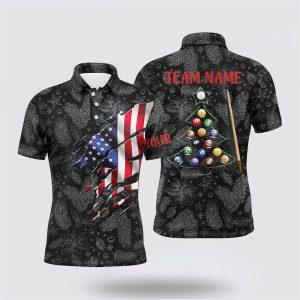Billiard Polo Shirts, Personalized Christmas American Flag&hellip;