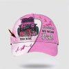 Breast Cancer Baseball Cap, Custom Baseball Cap, In October We Wear Pink Car Print All Over Print Cap, Breast Cancer Caps
