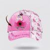 Breast Cancer Baseball Cap, Custom Baseball Cap, Never Fight Alone  Flower Art All Over Print Cap, Breast Cancer Caps