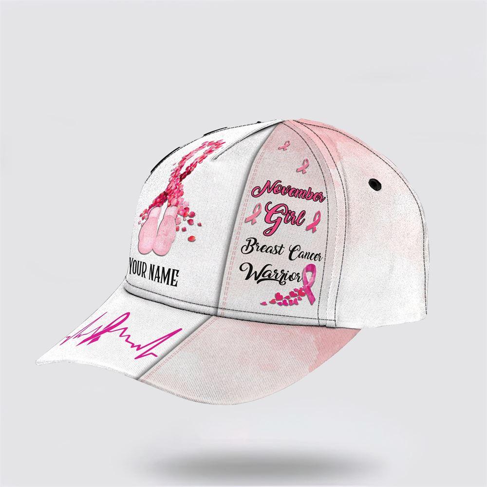 Breast Cancer Baseball Cap, Custom Baseball Cap, November Girl All Over Print Cap, Breast Cancer Caps Breast Cancer Baseball Cap, Custom Baseball Cap, November Girl All Over Print Cap, Breast Cancer Caps