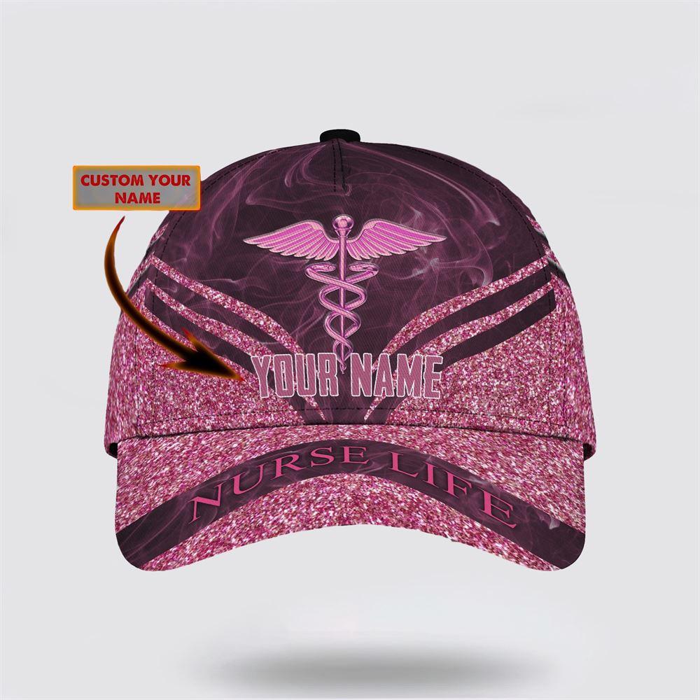 Breast Cancer Baseball Cap, Custom Baseball Cap, Nurse Life All Over Print Cap, Breast Cancer Caps