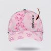 Breast Cancer Baseball Cap, Custom Baseball Cap, Pink And Black Print All Over Print Cap, Breast Cancer Caps