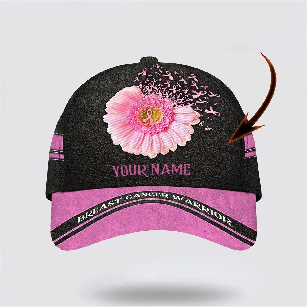 Breast Cancer Baseball Cap, Custom Baseball Cap, Warrior Fower Art All Over Print Cap, Breast Cancer Caps