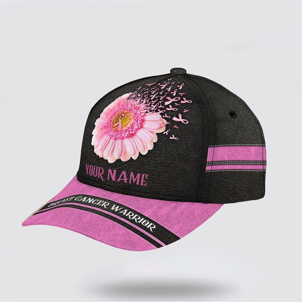 Breast Cancer Baseball Cap, Custom Baseball Cap, Warrior Fower Art All Over Print Cap, Breast Cancer Caps
