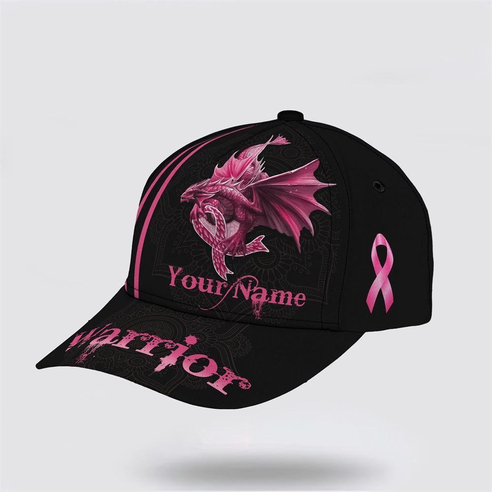 Breast Cancer Baseball Cap, Custom Baseball Cap, Worrior Dragon Art All Over Print Cap, Breast Cancer Caps