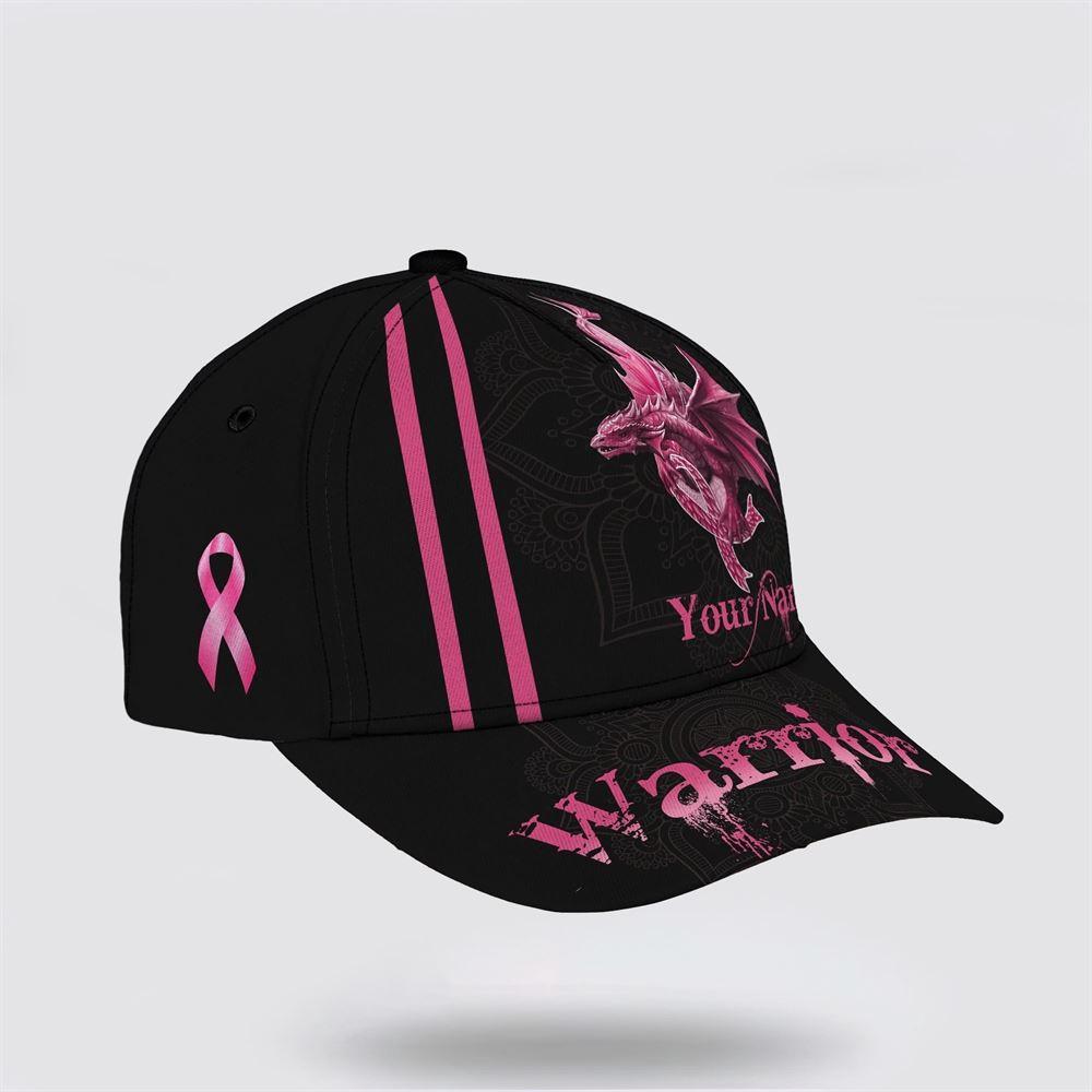 Breast Cancer Baseball Cap, Custom Baseball Cap, Worrior Dragon Art All Over Print Cap, Breast Cancer Caps