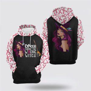 Breast Cancer Hoodie, Cancer Choose The Wrong&hellip;