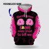 Breast Cancer Hoodie, Custom Name Breast Cancer Warrior All Over Print Hoodie