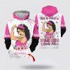 Breast Cancer Hoodie, Personalized Name Breast Cancer Warrior All Over Print Hoodie Breast Cancer Hoodie, Personalized Name Breast Cancer Warrior All Over Print Hoodie