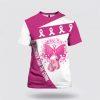 Breast Cancer T Shirts 2023, Beautiful Butterfly Breast Cancer Awareness All Over Print T Shirt, Breast Cancer Awareness Shirts