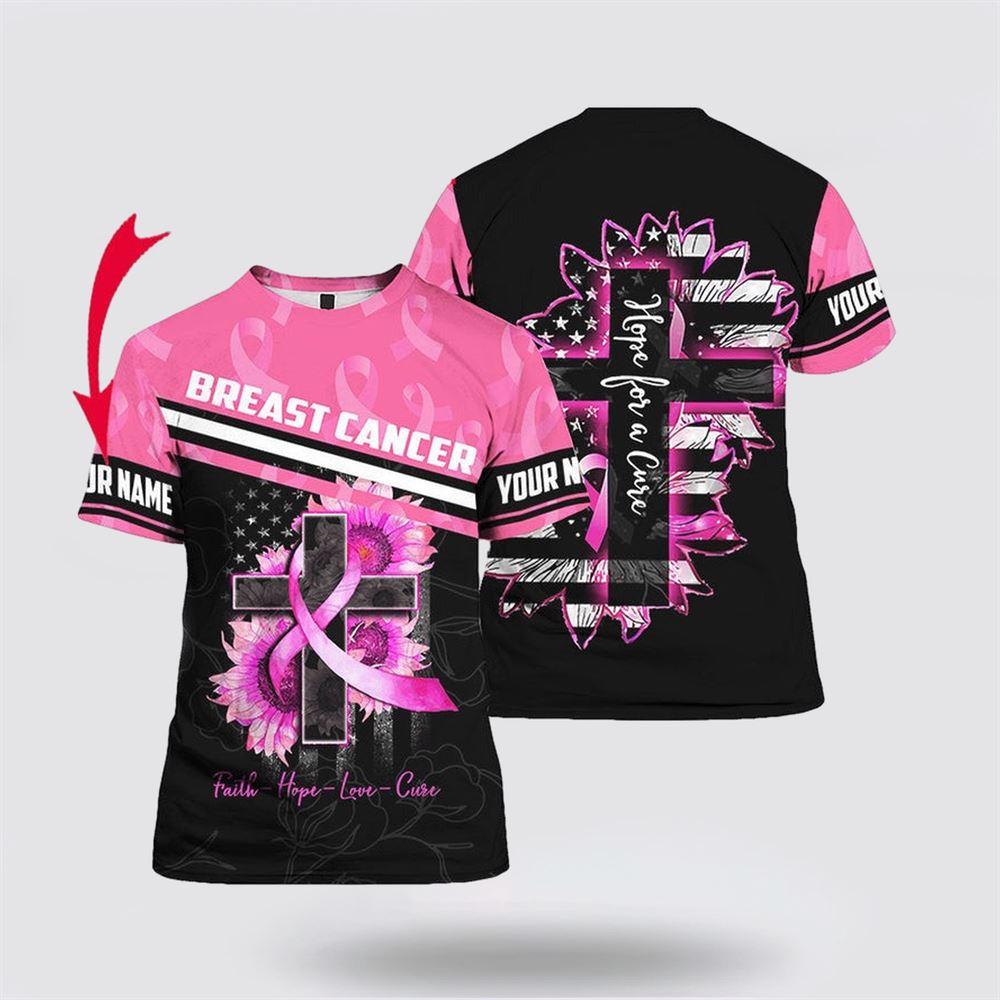Breast Cancer T Shirts 2023, Custom Name Breast Cancer Hope For A Cure All Over Print T Shirt, Breast Cancer Awareness Shirts Breast Cancer T Shirts 2023, Custom Name Breast Cancer Hope For A Cure All Over Print T Shirt, Breast Cancer Awareness Shirts