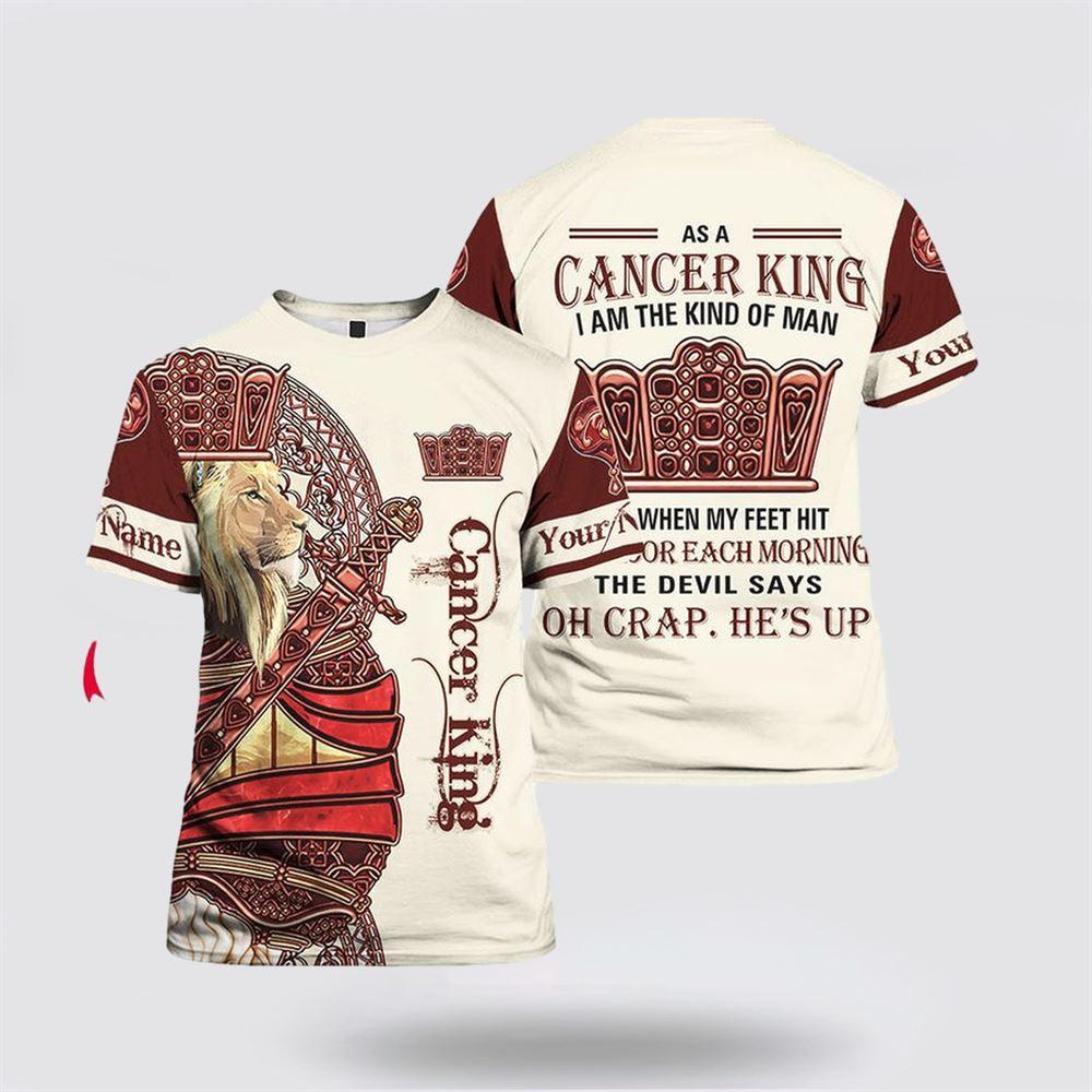 Breast Cancer T Shirts 2023, Personalized Name Lion Cancer King All Over Print T Shirt, Breast Cancer Awareness Shirts Breast Cancer T Shirts 2023, Personalized Name Lion Cancer King All Over Print T Shirt, Breast Cancer Awareness Shirts