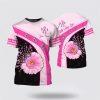 Breast Cancer T Shirts 2023, Personalized Name 3D Cancer Shirt, Breast Cancer Awareness Shirts