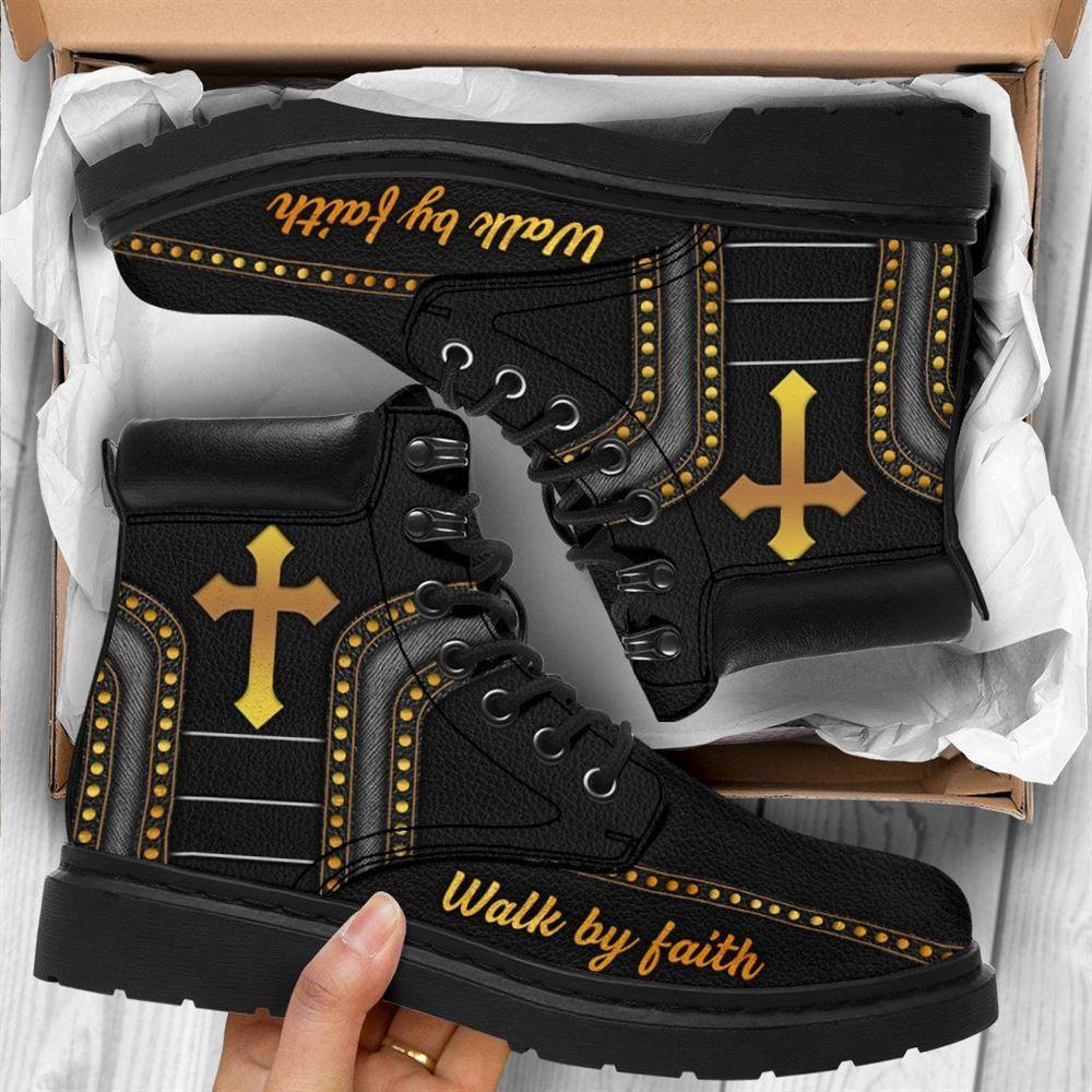 Christian Boots, Jesus Shoes, Christian Walk By Faith Print Boots, Jesus Boots