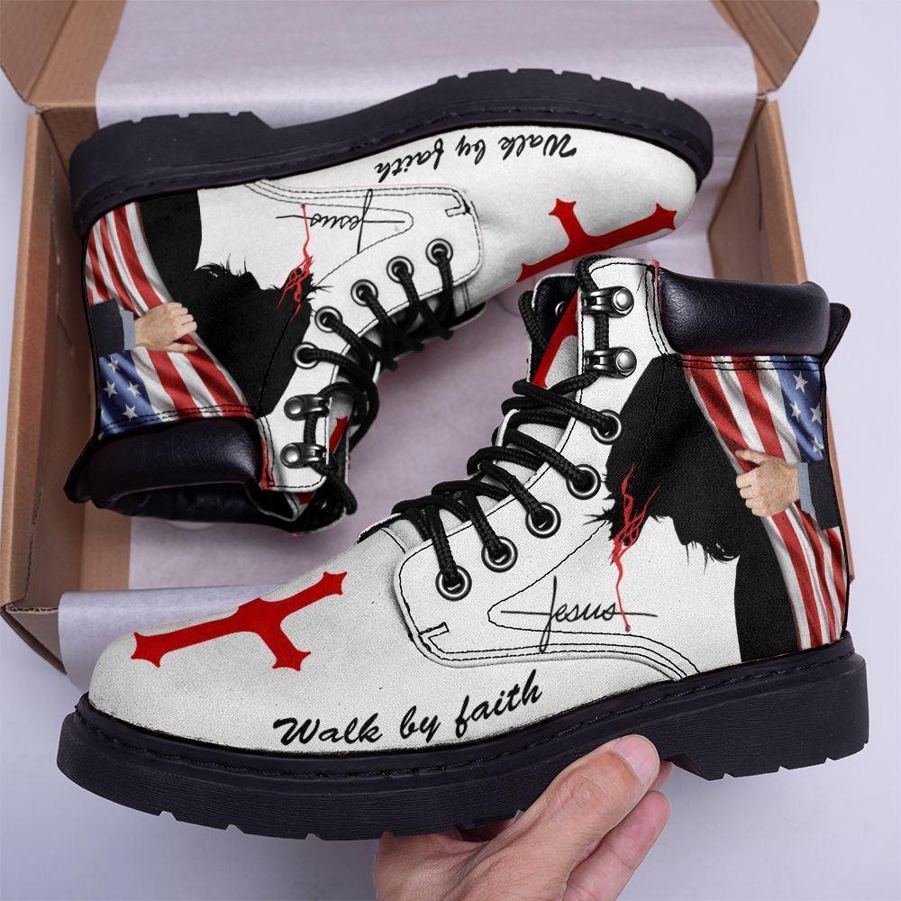 Christian Boots, Jesus Shoes, God Walk By Faith Boots, Jesus Boots