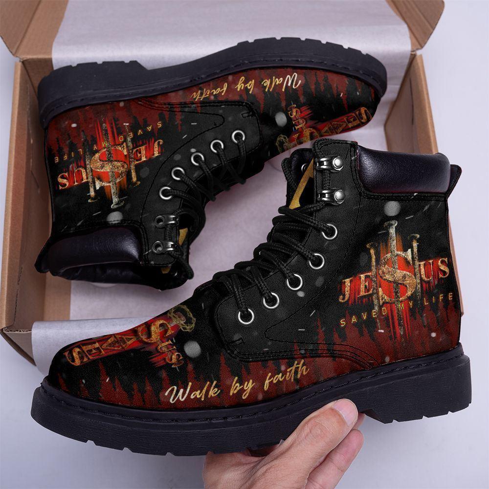 Christian Boots, Jesus Shoes, Jesus Walk By Faith Print Boots, Jesus Christ Shoes, Jesus Boots