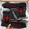 Christian Boots, Jesus Shoes, Jesus Walk By Faith Printed Boots, Jesus Christ Shoes, Jesus Boots