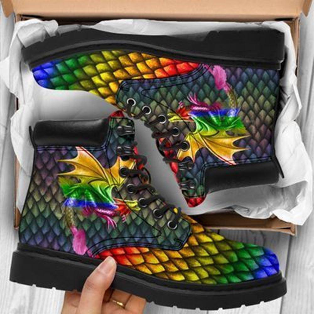 Christian Boots, Jesus Shoes, LGBT Dragon Vegan Boots, Jesus Boots