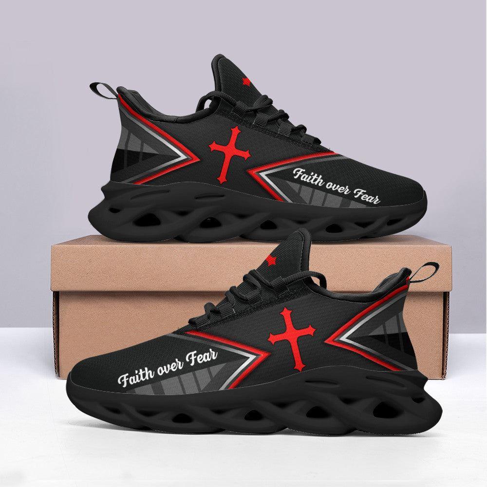 Christian Soul Shoes, Max Soul Shoes, Jesus Faith Over Black Red Fear Running Sneakers Max Soul Shoes, Jesus Shoes, Jesus Christ Shoes Christian Soul Shoes, Max Soul Shoes, Jesus Faith Over Black Red Fear Running Sneakers Max Soul Shoes, Jesus Shoes, Jesus Christ Shoes