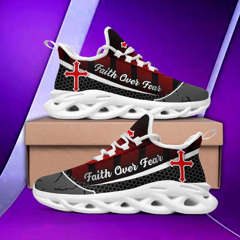 Christian Soul Shoes, Max Soul Shoes, Jesus Faith Over Fear Red Black Running Sneakers Max Soul Shoes, Jesus Shoes, Jesus Christ Shoes Christian Soul Shoes, Max Soul Shoes, Jesus Faith Over Fear Red Black Running Sneakers Max Soul Shoes, Jesus Shoes, Jesus Christ Shoes