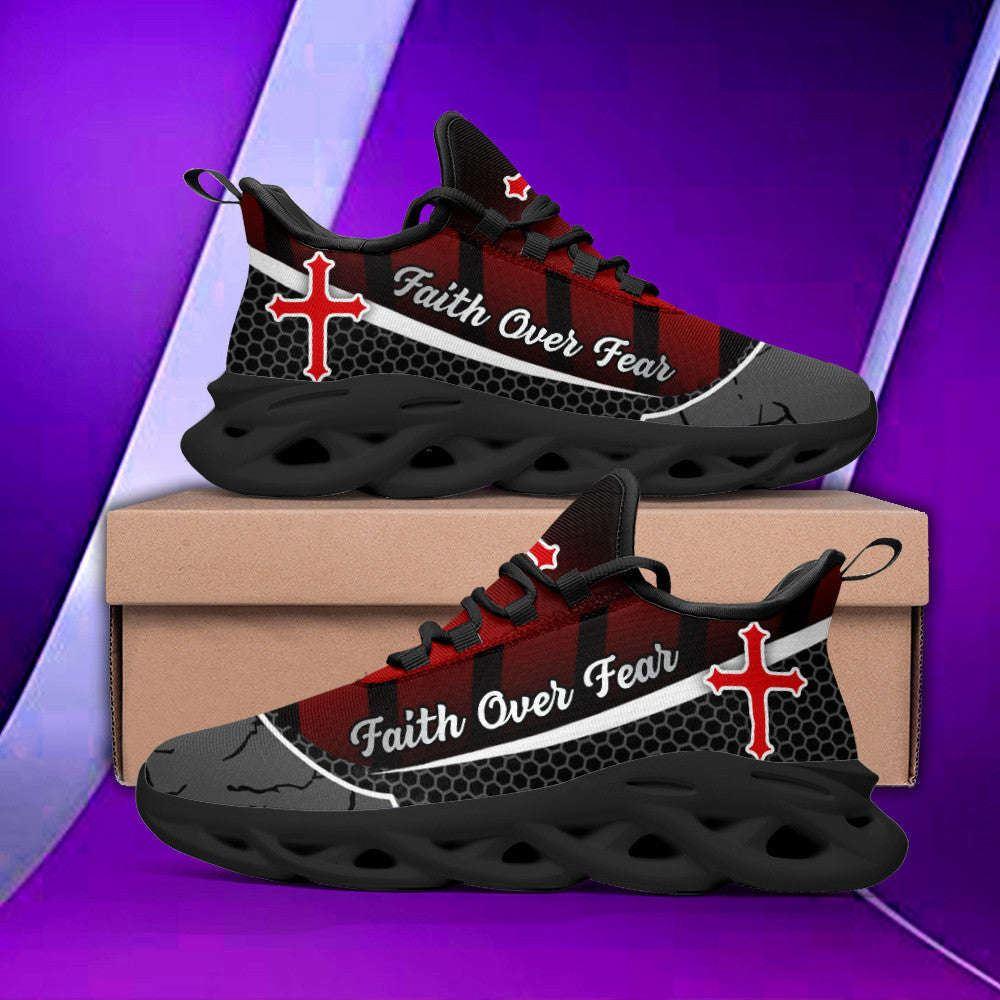 Christian Soul Shoes, Max Soul Shoes, Jesus Faith Over Fear Red Black Running Sneakers Max Soul Shoes, Jesus Shoes, Jesus Christ Shoes Christian Soul Shoes, Max Soul Shoes, Jesus Faith Over Fear Red Black Running Sneakers Max Soul Shoes, Jesus Shoes, Jesus Christ Shoes