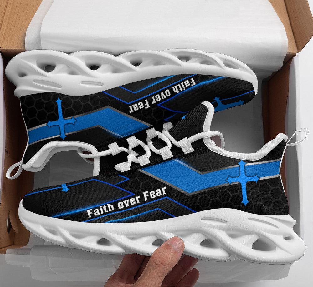Christian Soul Shoes, Max Soul Shoes, Jesus Faith Over Fear Running Sneakers Black Blue Max Soul Shoes, Jesus Shoes, Jesus Christ Shoes Christian Soul Shoes, Max Soul Shoes, Jesus Faith Over Fear Running Sneakers Black Blue Max Soul Shoes, Jesus Shoes, Jesus Christ Shoes