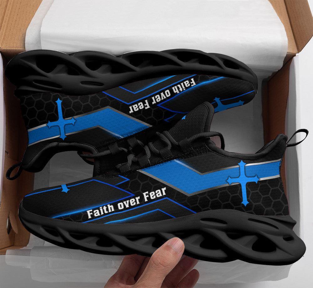 Christian Soul Shoes, Max Soul Shoes, Jesus Faith Over Fear Running Sneakers Black Blue Max Soul Shoes, Jesus Shoes, Jesus Christ Shoes Christian Soul Shoes, Max Soul Shoes, Jesus Faith Over Fear Running Sneakers Black Blue Max Soul Shoes, Jesus Shoes, Jesus Christ Shoes