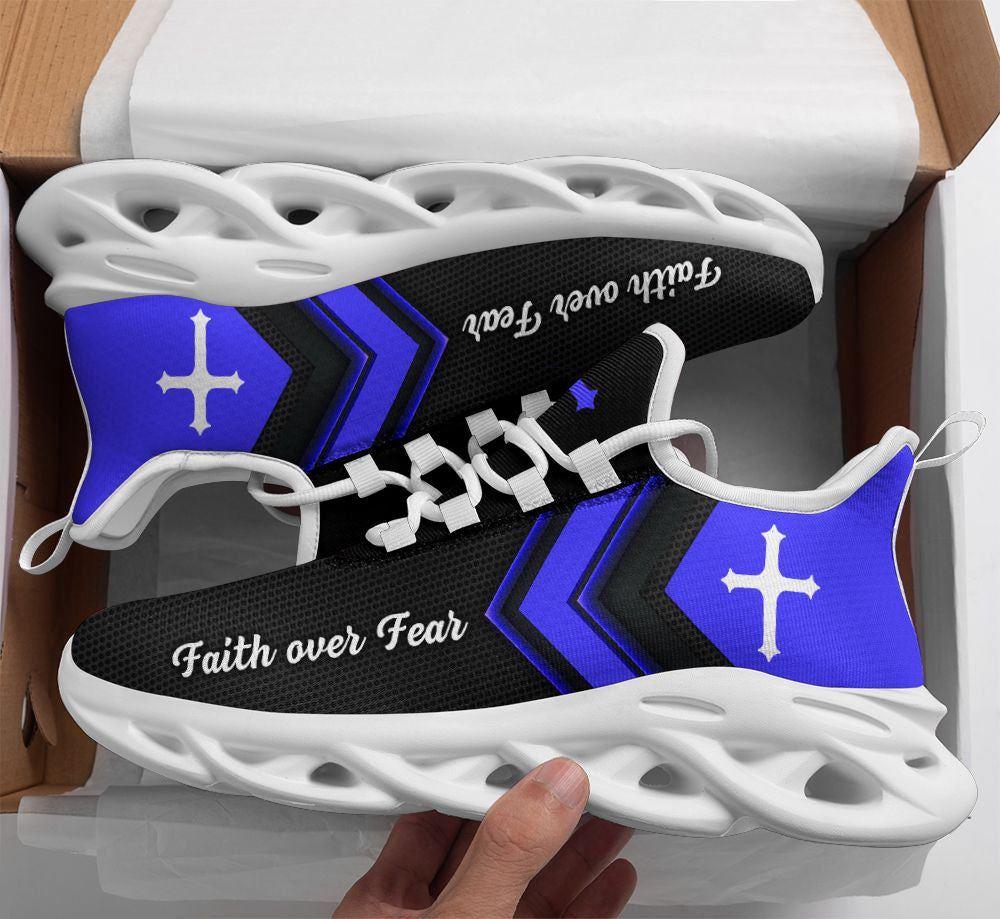Christian Soul Shoes, Max Soul Shoes, Jesus Faith Over Fear Running Sneakers Blue Black Max Soul Shoes, Jesus Shoes, Jesus Christ Shoes Christian Soul Shoes, Max Soul Shoes, Jesus Faith Over Fear Running Sneakers Blue Black Max Soul Shoes, Jesus Shoes, Jesus Christ Shoes