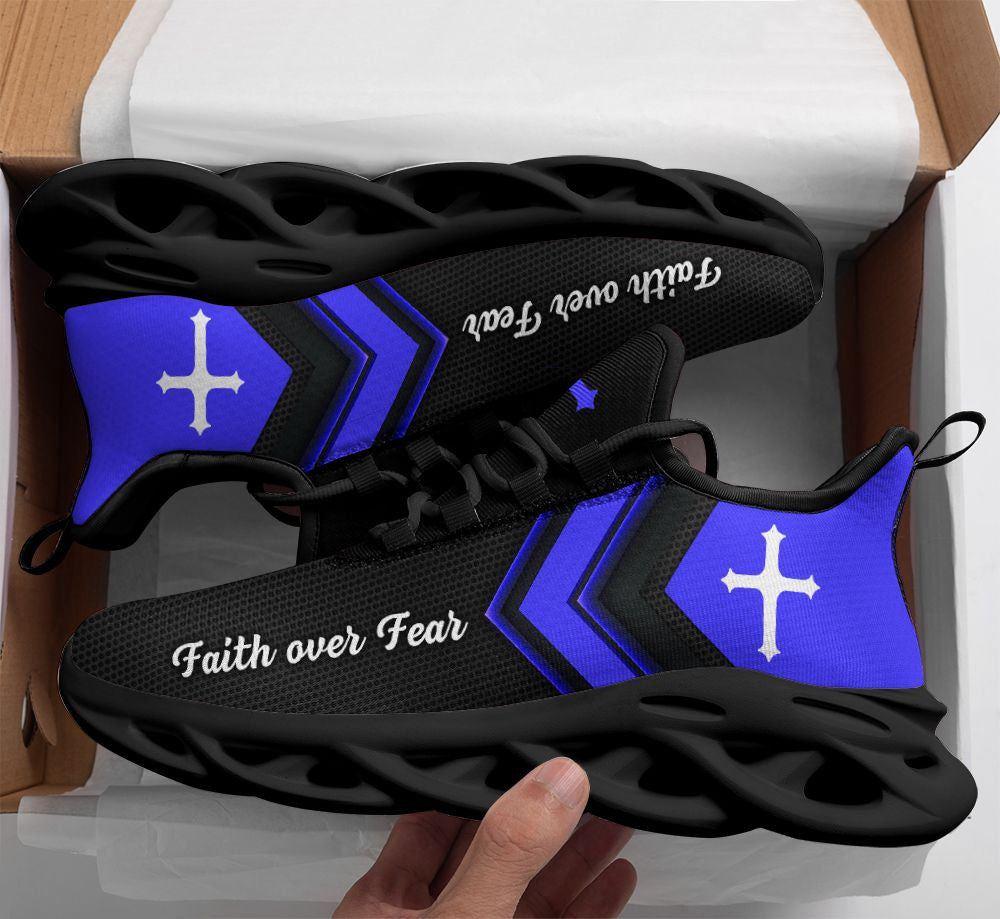 Christian Soul Shoes, Max Soul Shoes, Jesus Faith Over Fear Running Sneakers Blue Black Max Soul Shoes, Jesus Shoes, Jesus Christ Shoes Christian Soul Shoes, Max Soul Shoes, Jesus Faith Over Fear Running Sneakers Blue Black Max Soul Shoes, Jesus Shoes, Jesus Christ Shoes