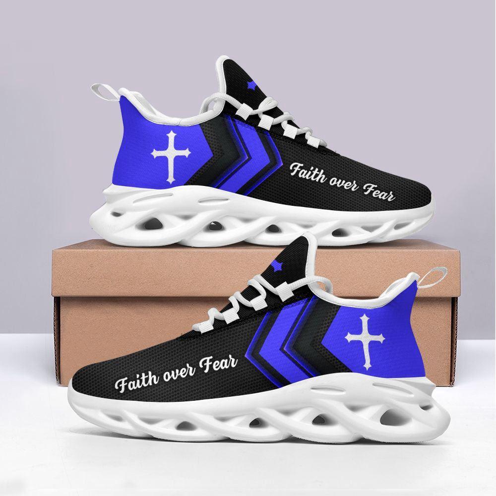 Christian Soul Shoes, Max Soul Shoes, Jesus Faith Over Fear Running Sneakers Blue Black Max Soul Shoes, Jesus Shoes, Jesus Christ Shoes Christian Soul Shoes, Max Soul Shoes, Jesus Faith Over Fear Running Sneakers Blue Black Max Soul Shoes, Jesus Shoes, Jesus Christ Shoes