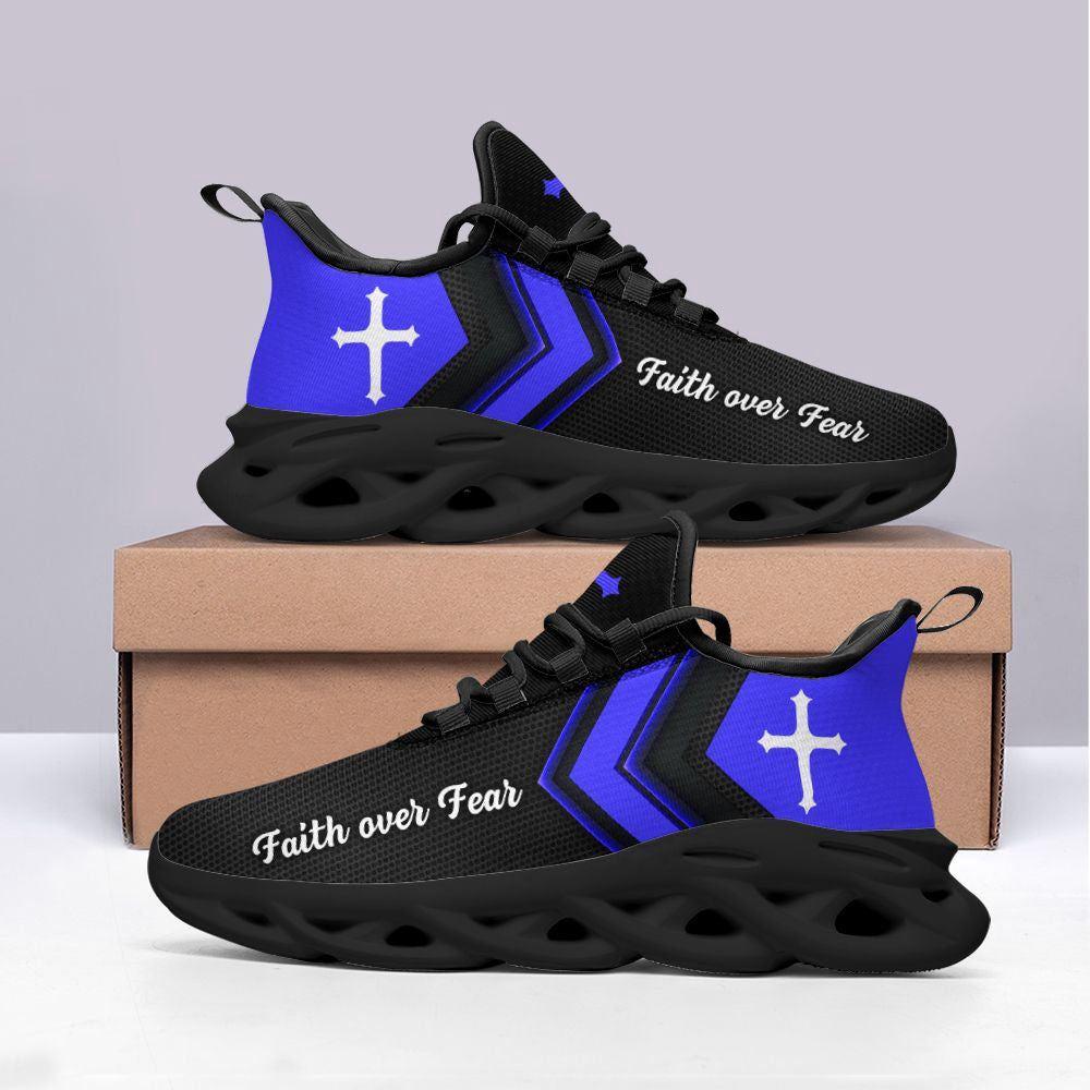Christian Soul Shoes, Max Soul Shoes, Jesus Faith Over Fear Running Sneakers Blue Black Max Soul Shoes, Jesus Shoes, Jesus Christ Shoes Christian Soul Shoes, Max Soul Shoes, Jesus Faith Over Fear Running Sneakers Blue Black Max Soul Shoes, Jesus Shoes, Jesus Christ Shoes