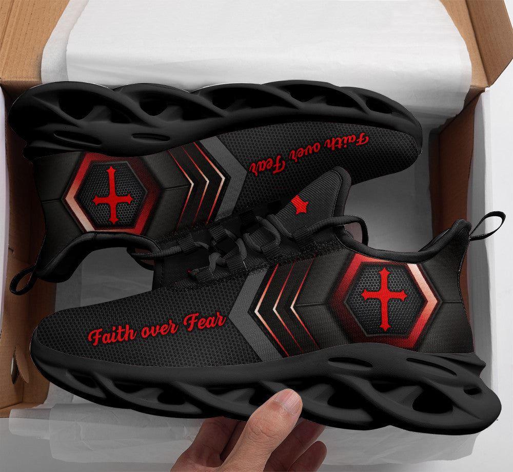 Christian Soul Shoes, Max Soul Shoes, Jesus Faith Over Fear Running Sneakers Red Black Max Soul Shoes, Jesus Shoes, Jesus Christ Shoes Christian Soul Shoes, Max Soul Shoes, Jesus Faith Over Fear Running Sneakers Red Black Max Soul Shoes, Jesus Shoes, Jesus Christ Shoes