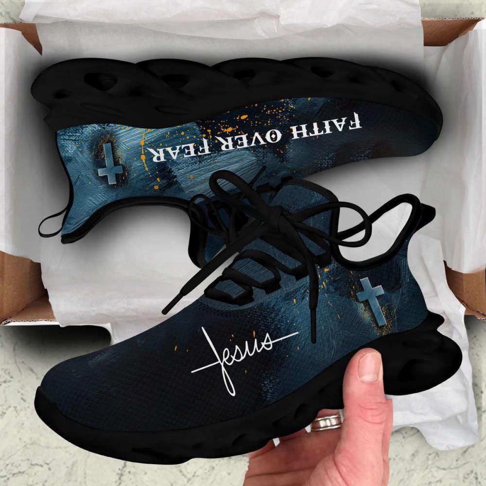 Christian Soul Shoes, Max Soul Shoes, Jesus Faith Over Fear Running Sneakers White Black Max Soul Shoes, Jesus Shoes, Jesus Christ Shoes Christian Soul Shoes, Max Soul Shoes, Jesus Faith Over Fear Running Sneakers White Black Max Soul Shoes, Jesus Shoes, Jesus Christ Shoes