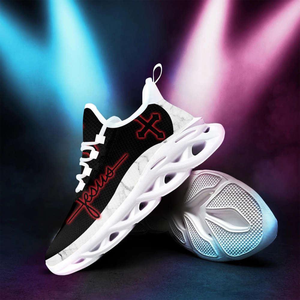 Christian Soul Shoes, Max Soul Shoes, Jesus Men Of Faith Running Sneakers Red Black Max Soul Shoes, Jesus Shoes, Jesus Christ Shoes