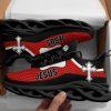 Christian Soul Shoes, Max Soul Shoes, Jesus Red Black Running Sneakers Max Soul Shoes, Jesus Shoes, Jesus Christ Shoes