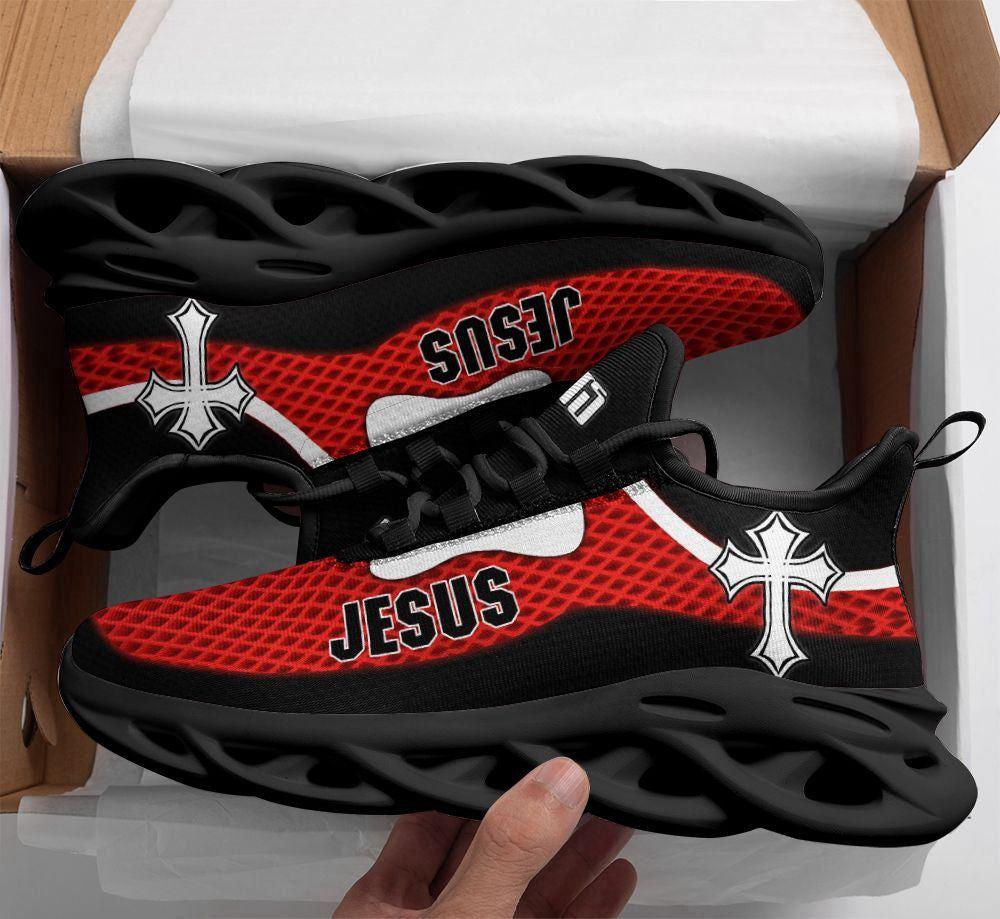 Christian Soul Shoes, Max Soul Shoes, Jesus Red Running Sneakers Max Soul Shoes, Jesus Shoes, Jesus Christ Shoes
